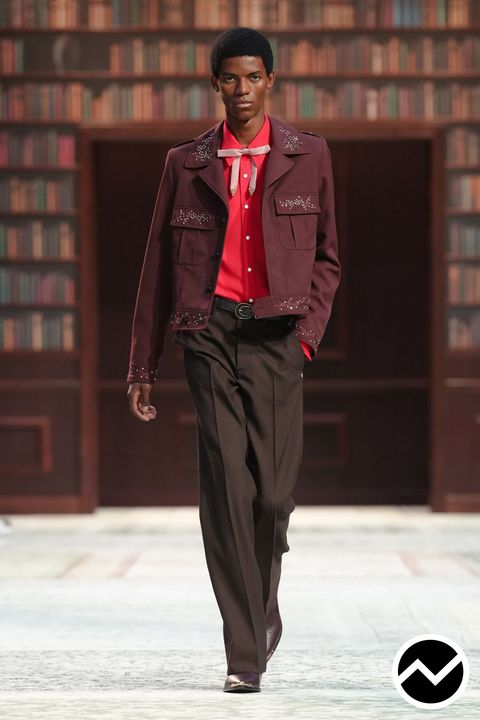 Amiri, FW26 menswear, Burgundy, look 2