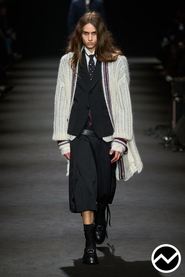 Ann Demeulemeester, FW26 menswear, Cable Knit, look 14