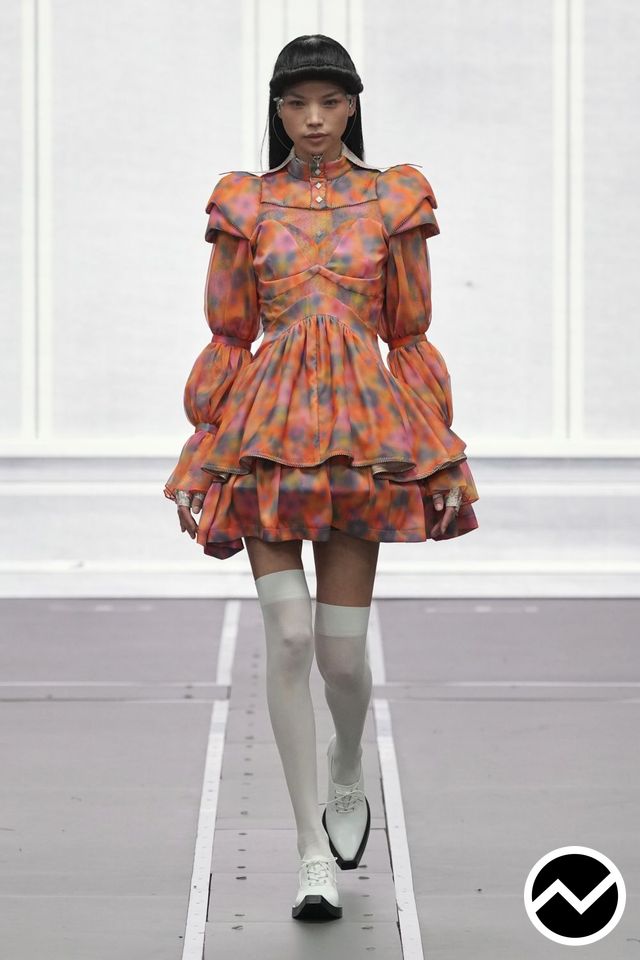 Anrealage, FW26 womenswear, Tomato Red, look 4