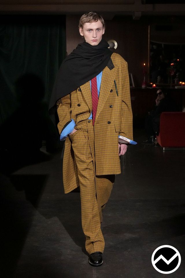 Bed J.w. Ford, FW26 menswear, Mustard, look 6