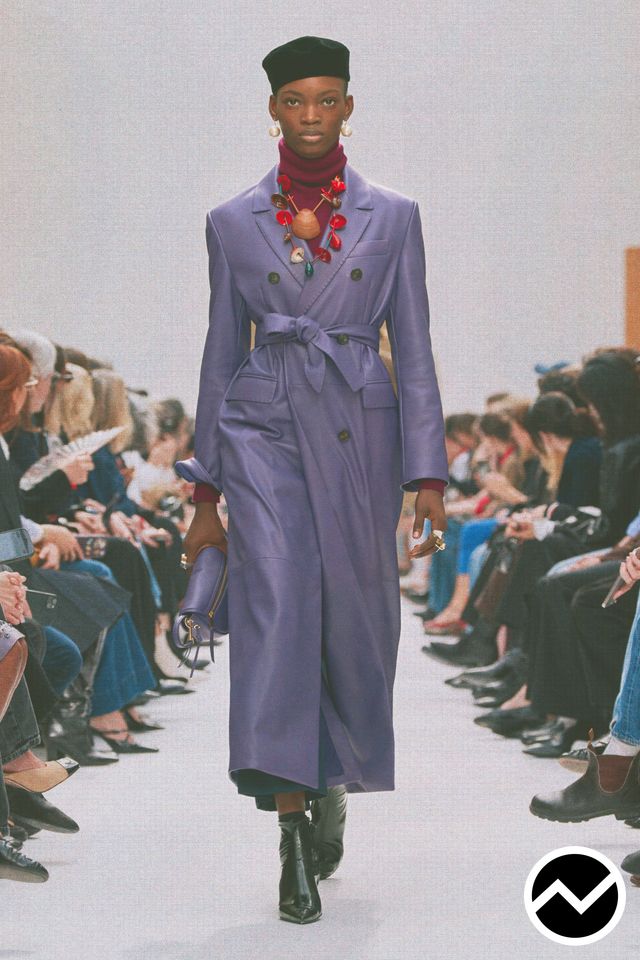 Celine, FW26 womenswear, Plum, look 16