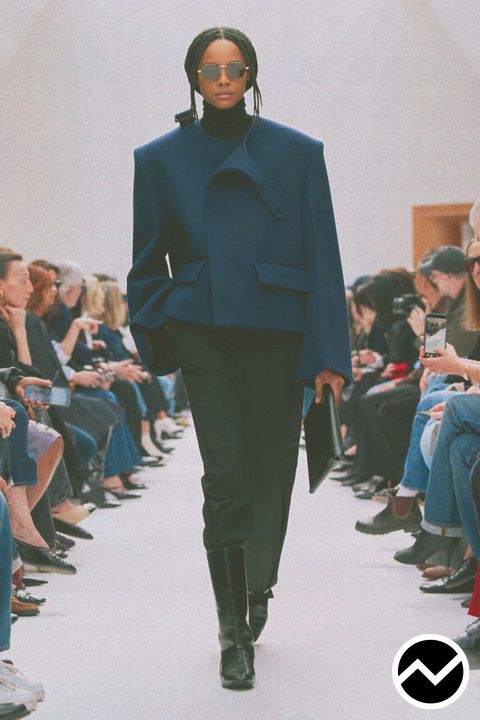 Celine, FW26 womenswear, Nordic Blue, look 23