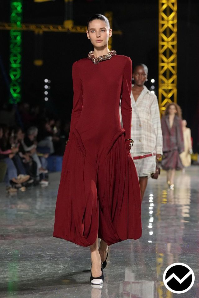 Chanel, FW26 womenswear, Burgundy, look 44