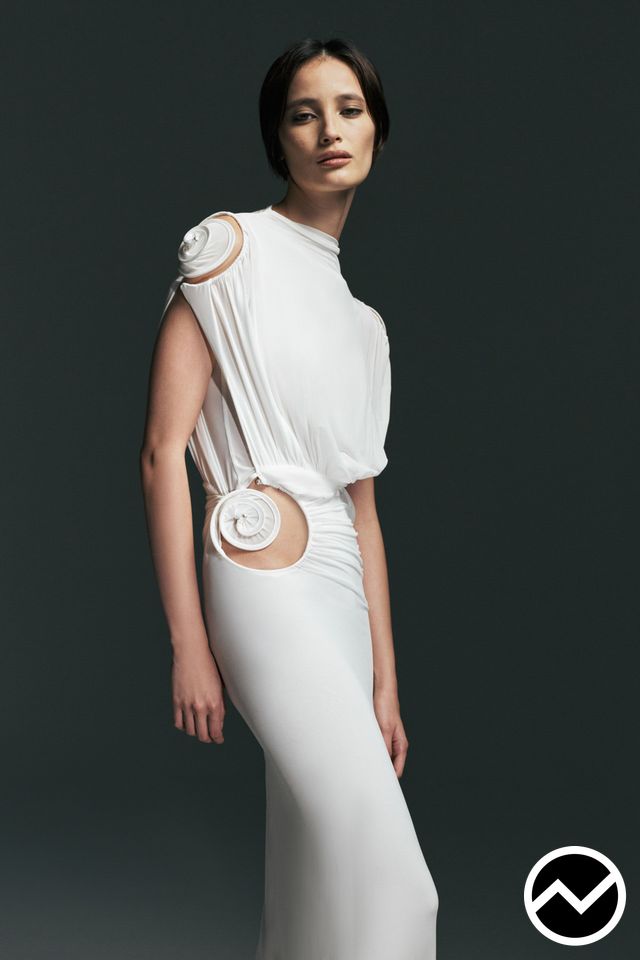 Christopher Esber, FW26 womenswear, High Neckline Dress, look 25