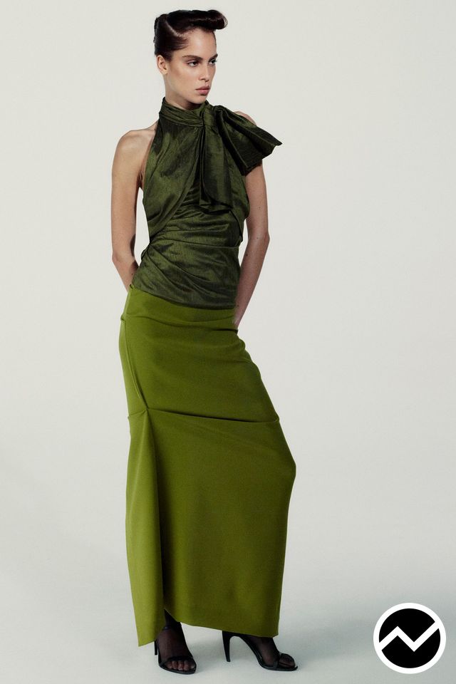 Christopher John Rogers, FW26 womenswear, Draped Top, look 10