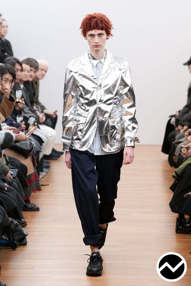 Comme Des Garçons Shirt, FW26 menswear, Metallic, look 36