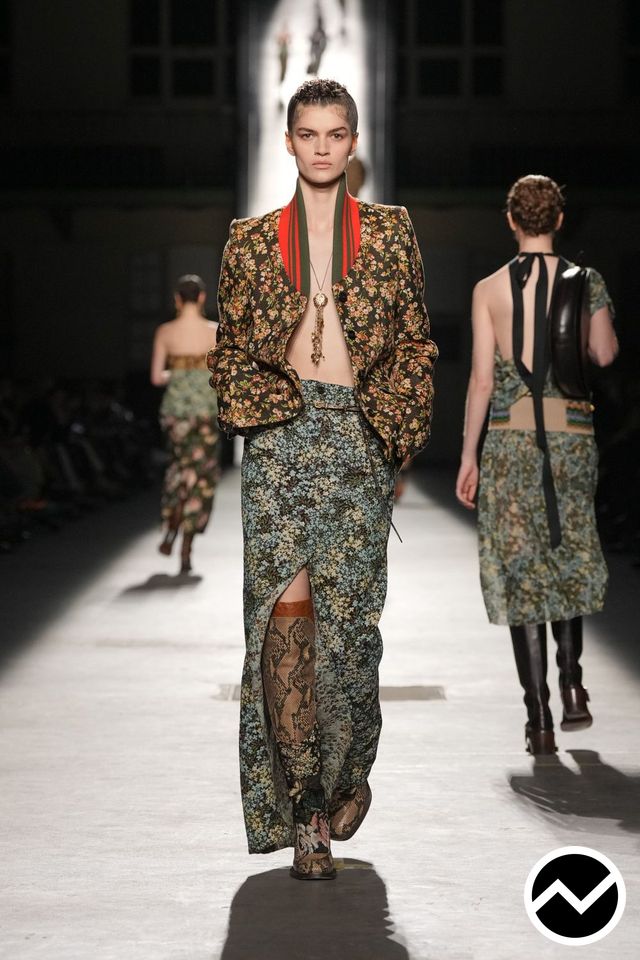 Dries Van Noten, FW26 womenswear, Slit Skirts, look 25