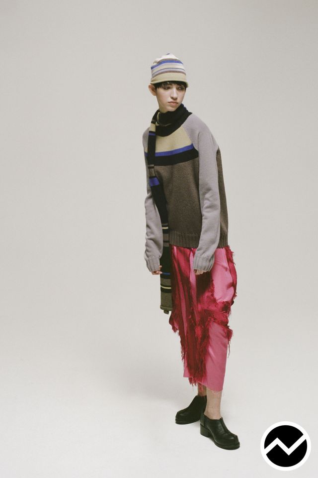 Edward Cuming, FW26 womenswear, Brick Red, look 22