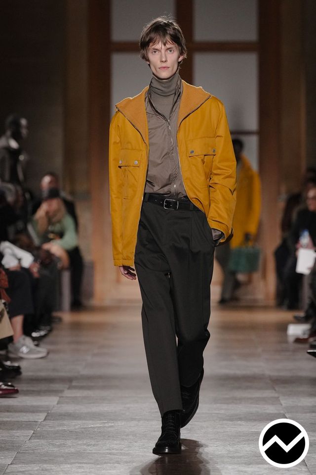 Hermès, FW26 menswear, Rust, look 18
