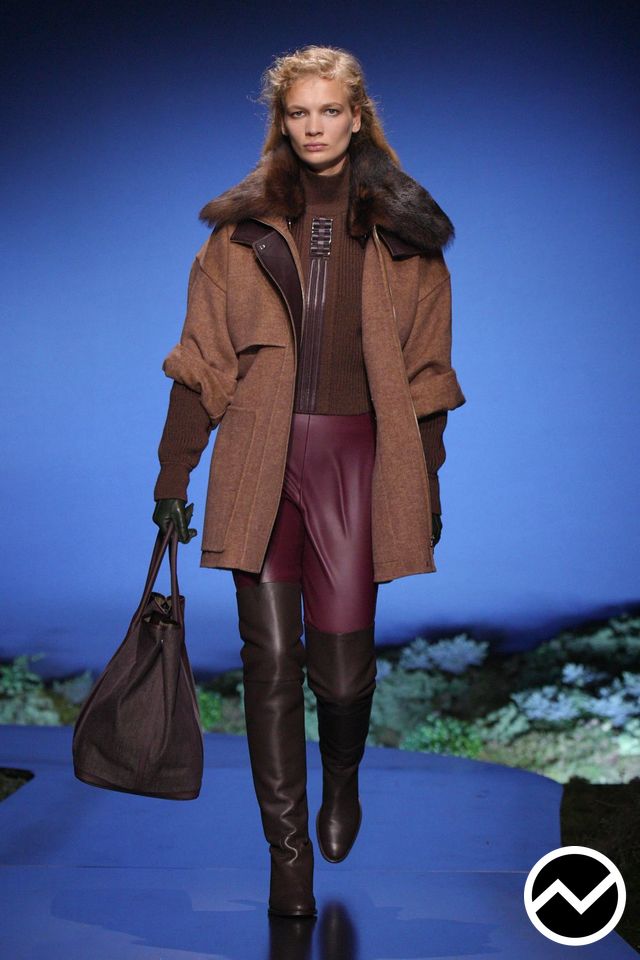 Hermès, FW26 womenswear, Zip Up Coat, look 28