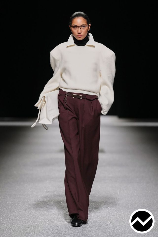 Issey Miyake, FW26 womenswear, Boxy Sweater, look 14