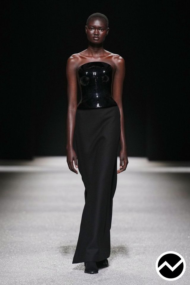 Issey Miyake, FW26 womenswear, Corset Top, look 52