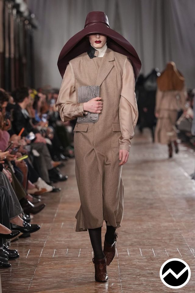 Lanvin, FW26 womenswear, Taupe, look 14