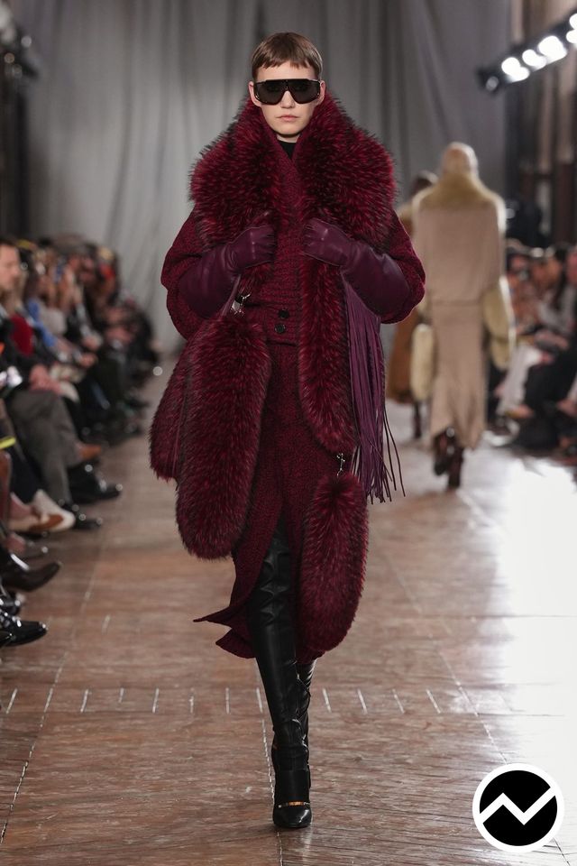 Lanvin, FW26 womenswear, Wine, look 31