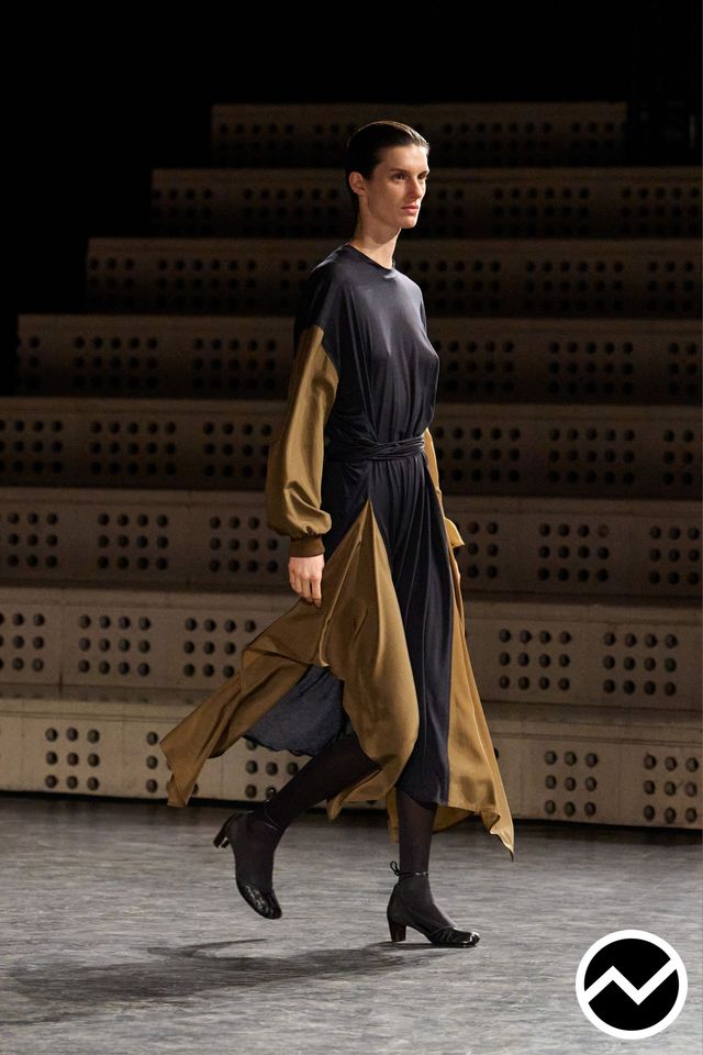 Lemaire, FW26 womenswear, Draped Dress, look 18