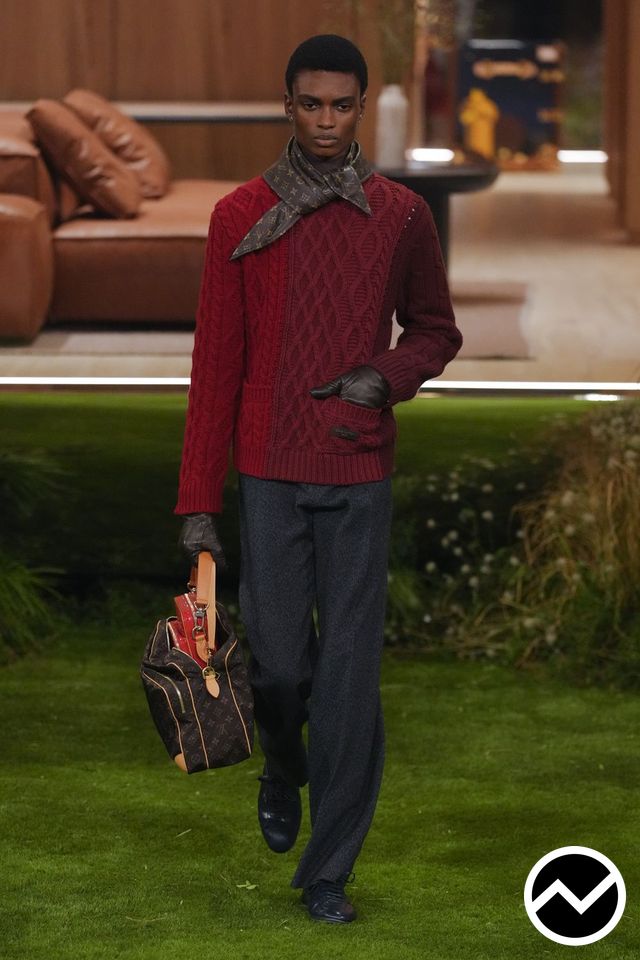 Louis Vuitton, FW26 menswear, Cable Knit, look 39