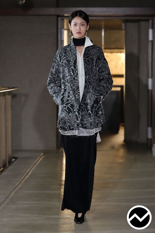 Mame Kurogouchi, FW26 womenswear, Fine Gauge, look 35