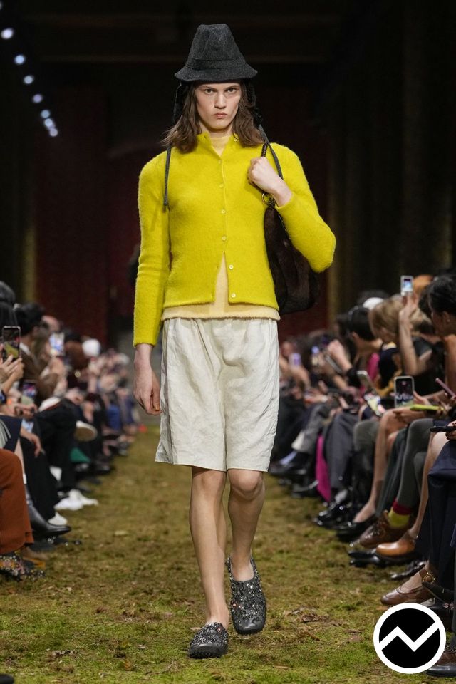 Miu Miu, FW26 womenswear, Lemon, look 38