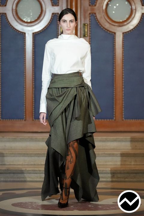 Mossi, FW26 womenswear, Asymmetric Hem Skirts, look 25