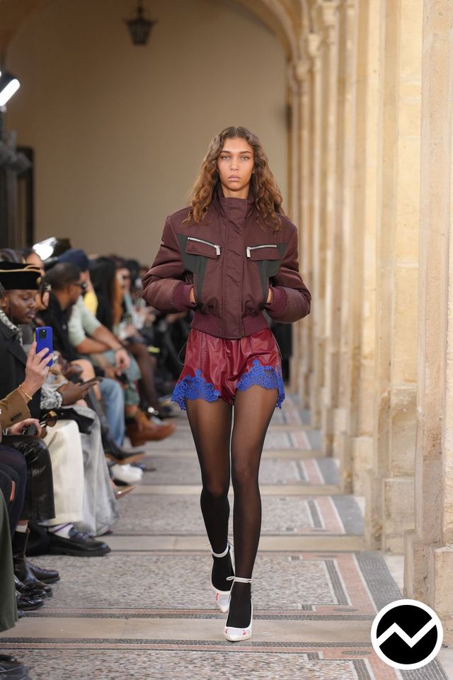 Off White, FW26 womenswear, Micro Shorts, look 5