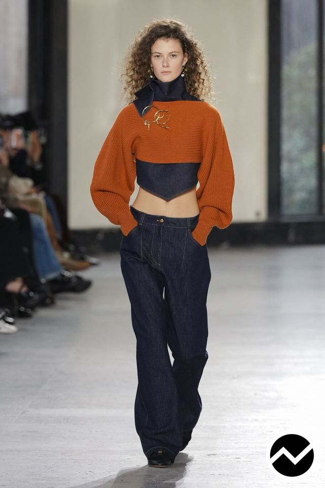 Patou, FW26 womenswear, Cropped Sweater, look 9
