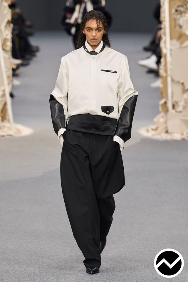 Sacai, FW26 menswear, Blush, look 6