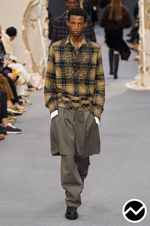 Sacai, FW26 menswear, Double Pleated Pants, look 27
