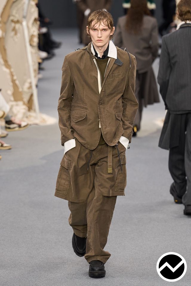 Sacai, FW26 menswear, Cargo Pants, look 34