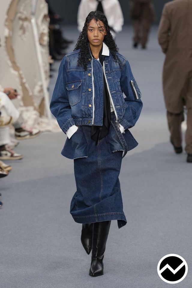 Sacai, FW26 womenswear, Denim, look 44