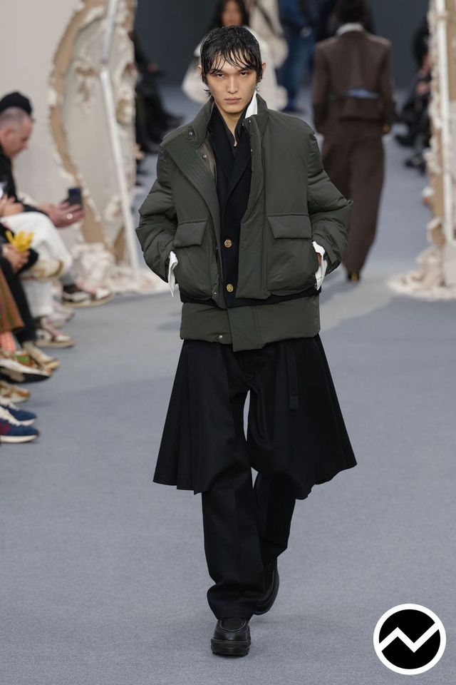 Sacai, FW26 menswear, Funnel Jacket, look 49