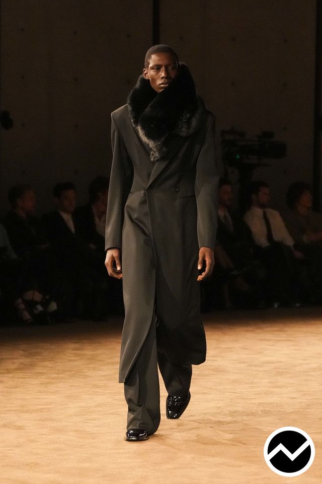 Saint Laurent, FW26 menswear, Overcoat, look 2