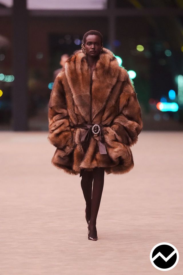 Saint Laurent, FW26 womenswear, Fur, look 16