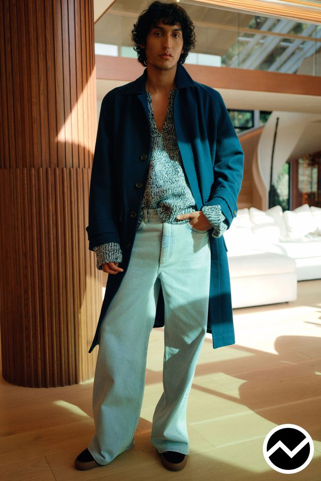 Sanderlak, FW26 menswear, Teal, look 24
