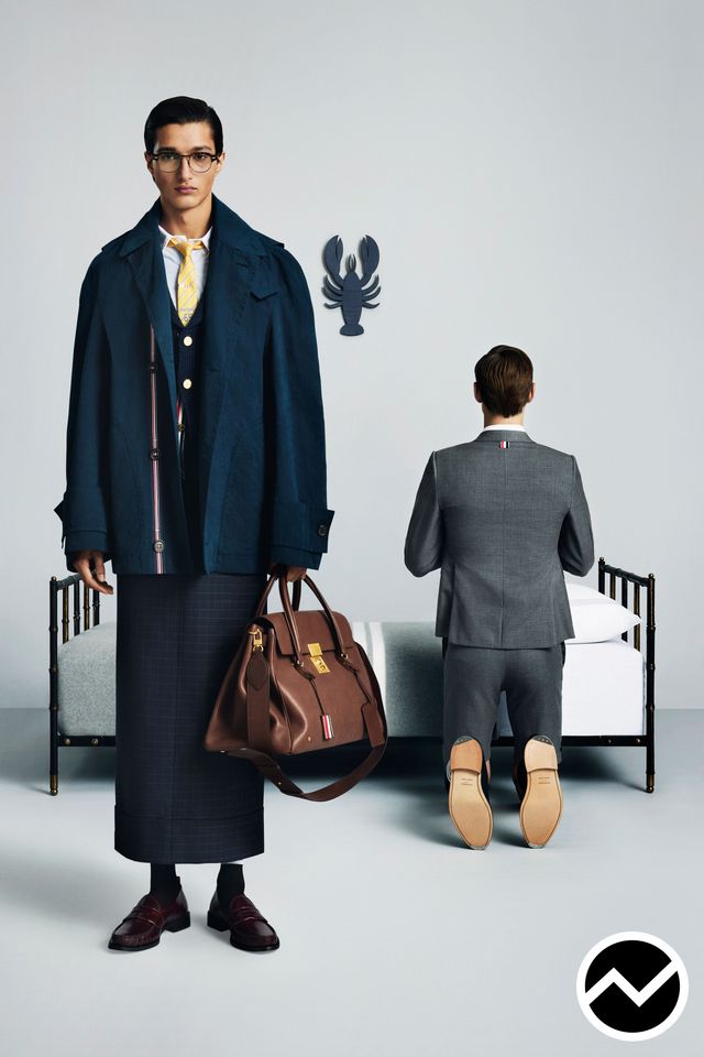 Thom Browne, FW26 menswear, Side Pocket Coat, look 27