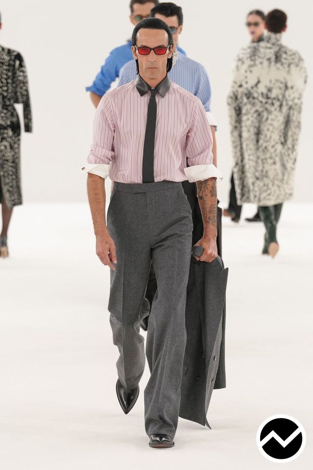Tom Ford, FW26 menswear, Dusty Rose, look 15