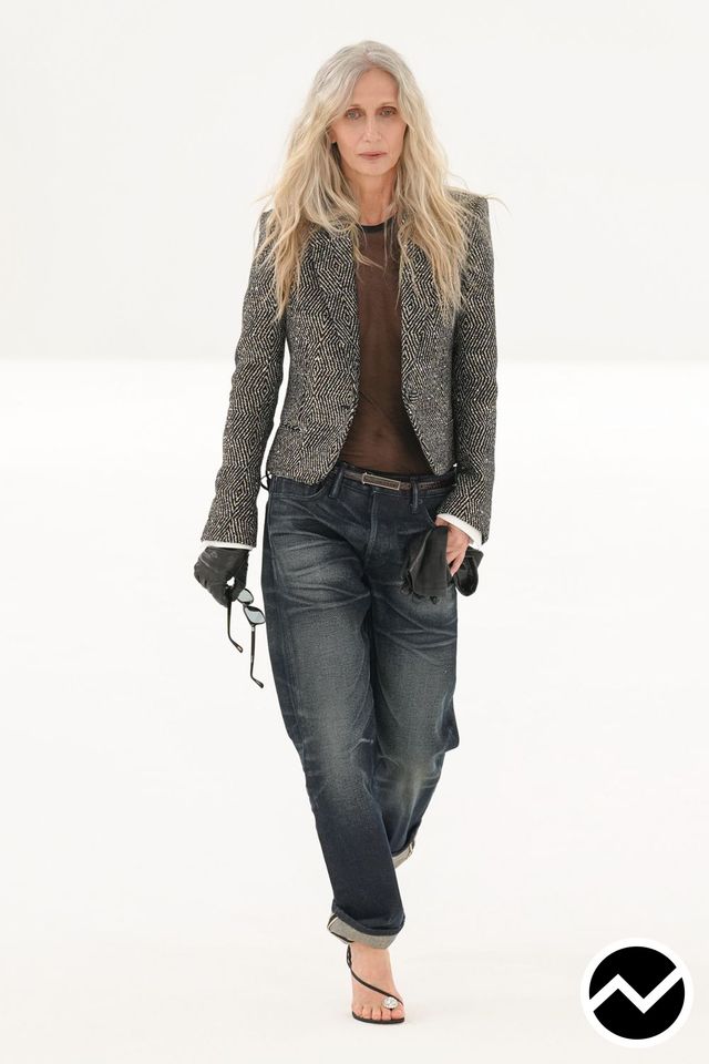 Tom Ford, FW26 womenswear, Cuffed Jeans, look 44