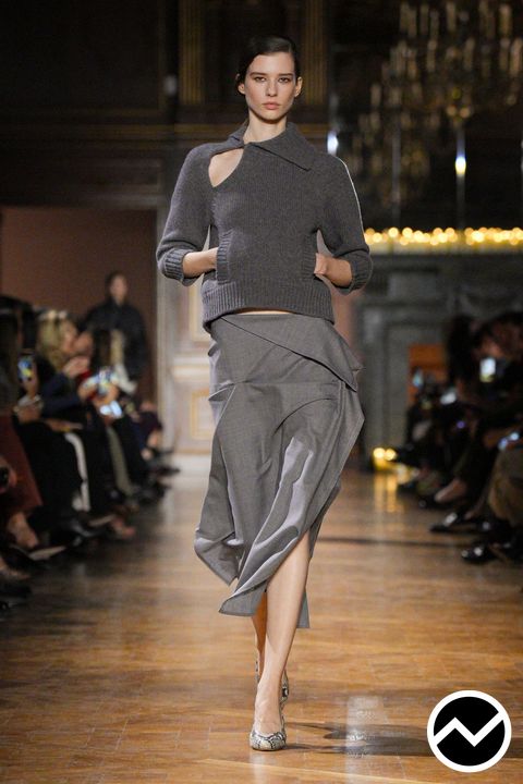 Victoria Beckham, FW26 womenswear, Draped Skirts, look 34