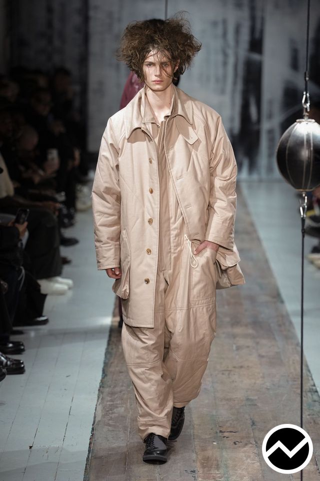 Yohji Yamamoto, FW26 menswear, Beige Twins, look 23