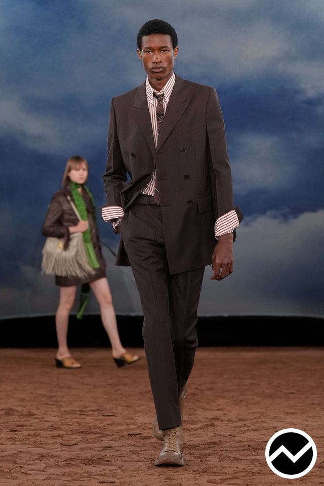 Burberry, SS26 menswear, Striped, look 9