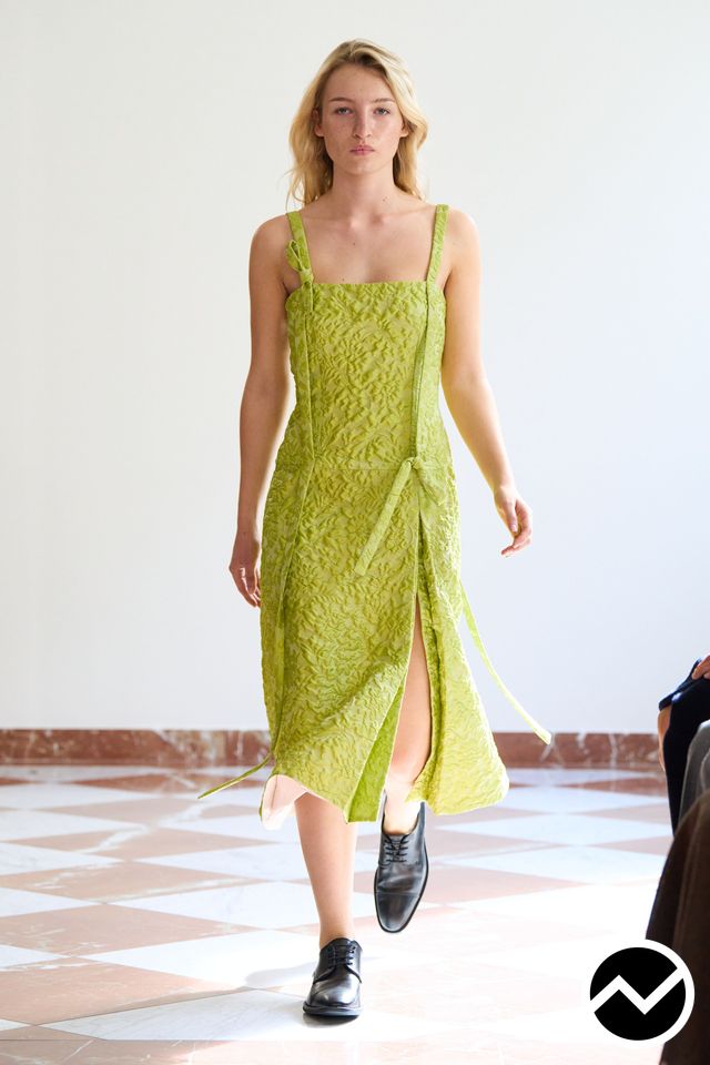Emilia Wickstead, SS26 womenswear, Olive, look 8