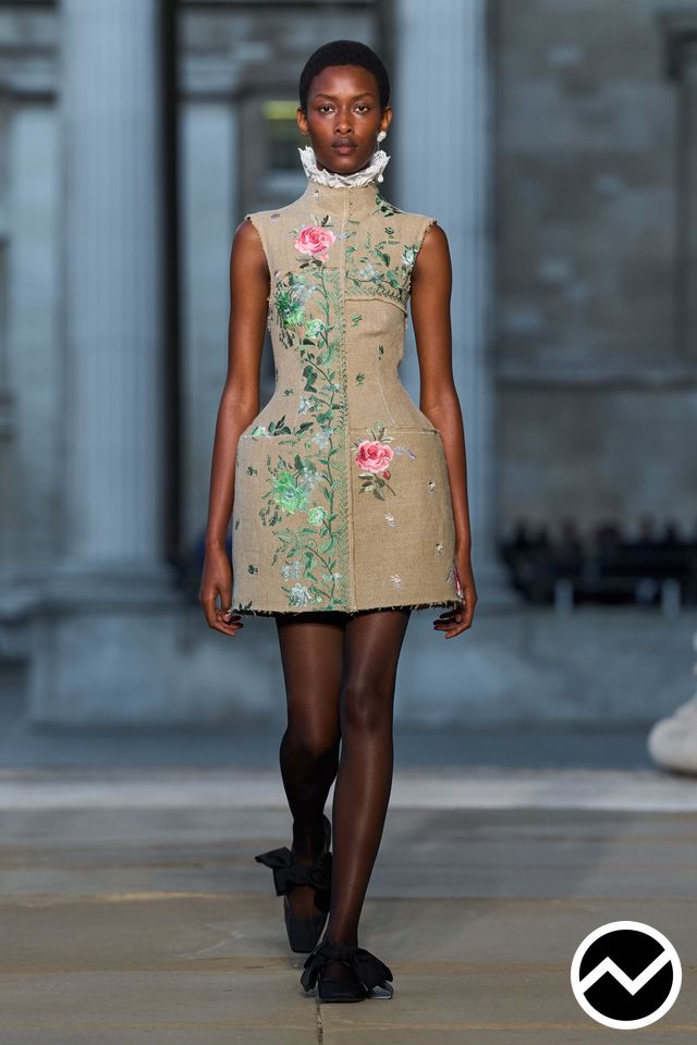 Erdem, SS26 womenswear, Camel, look 24