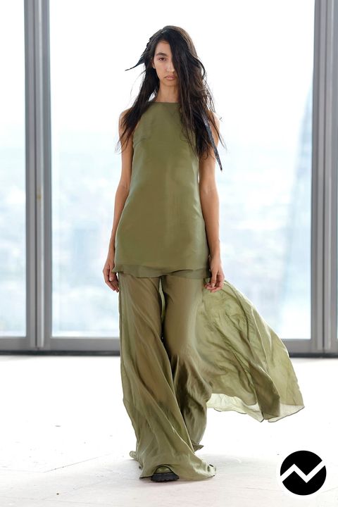 Marques'Almeida, SS26 womenswear, Olive, look 9