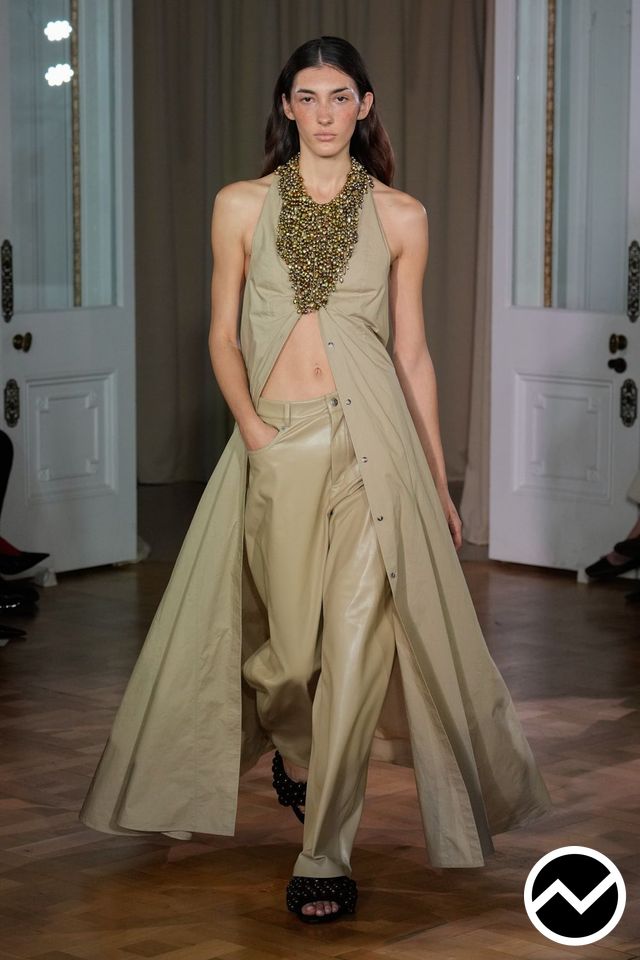 Nanushka, SS26 womenswear, Bronze, look 6