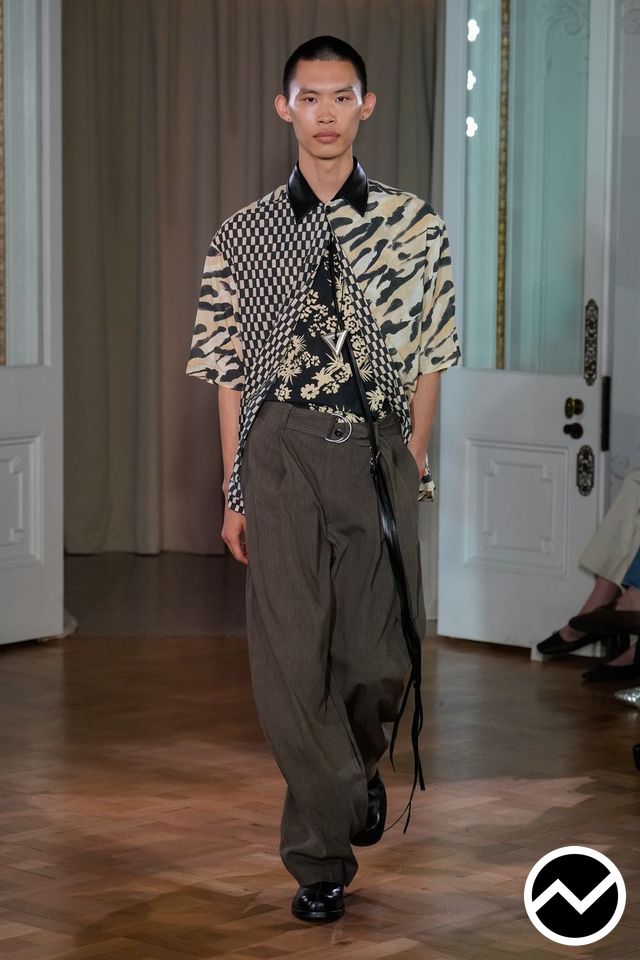 Nanushka, SS26 menswear, Loose Pants, look 8