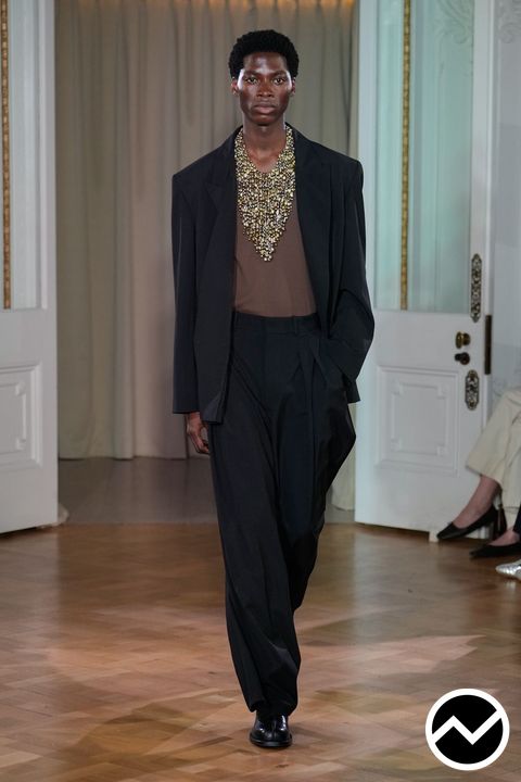 Nanushka, SS26 menswear, Chocolate, look 27