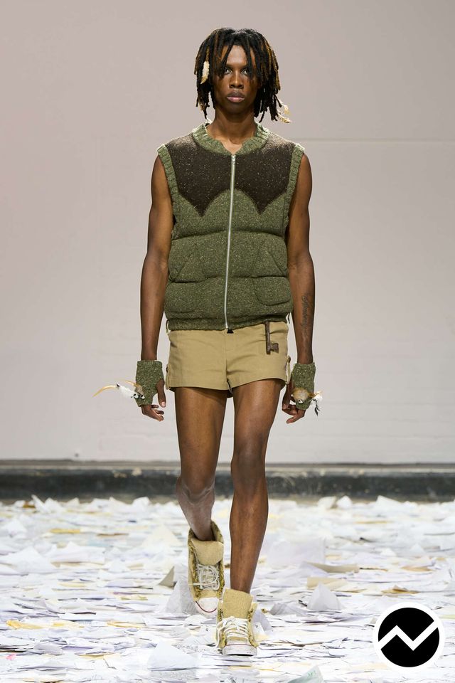 Oscar Ouyang, SS26 menswear, Waist Length Vest, look 13