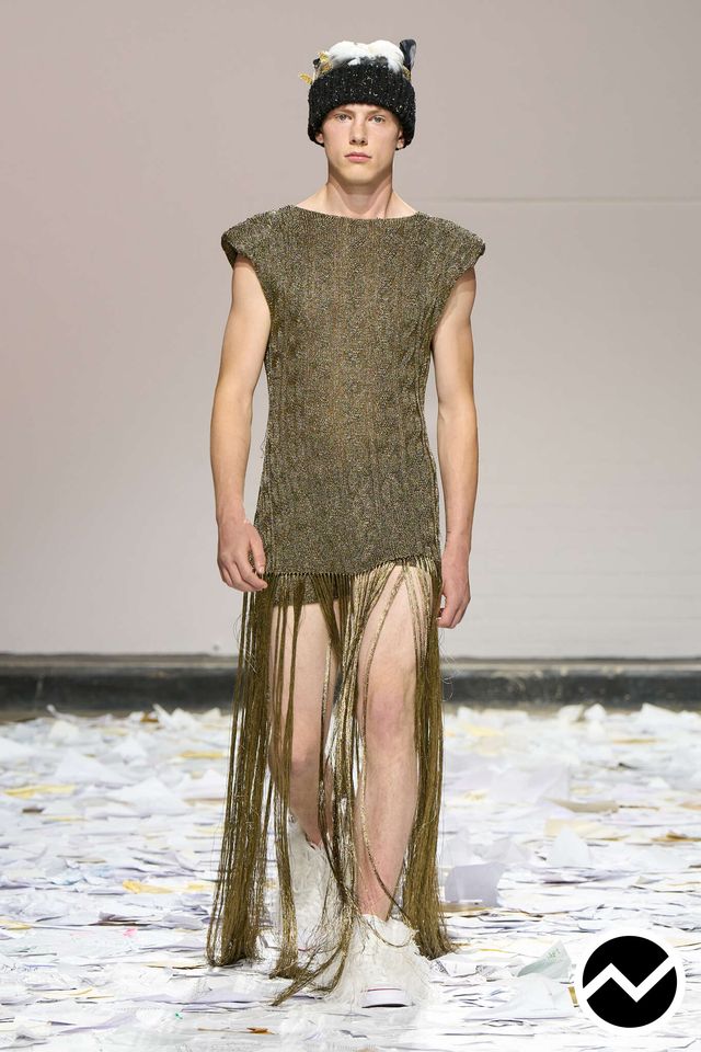 Oscar Ouyang, SS26 menswear, Taupe, look 17