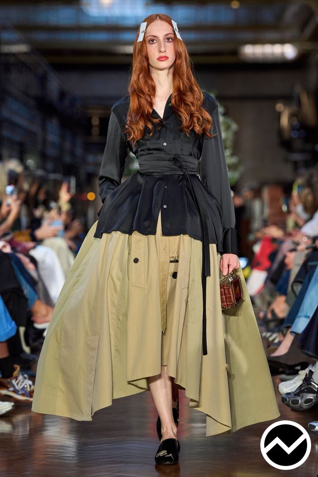 Patrick McDowell, SS26 womenswear, Olive, look 7
