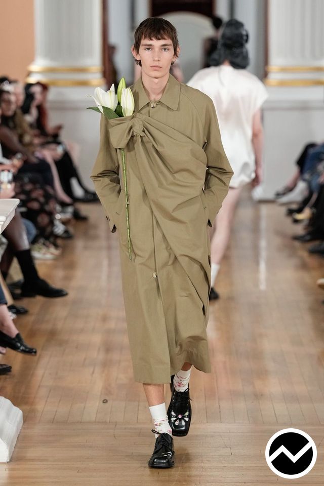 Simone Rocha, SS26 menswear, Olive, look 36