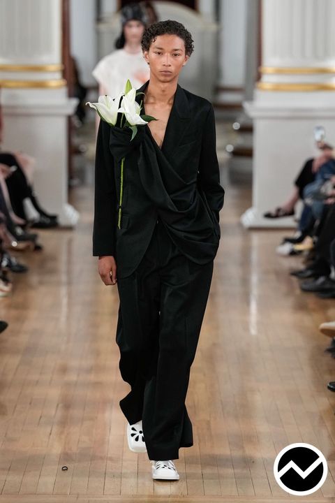 Simone Rocha, SS26 menswear, Black, look 45